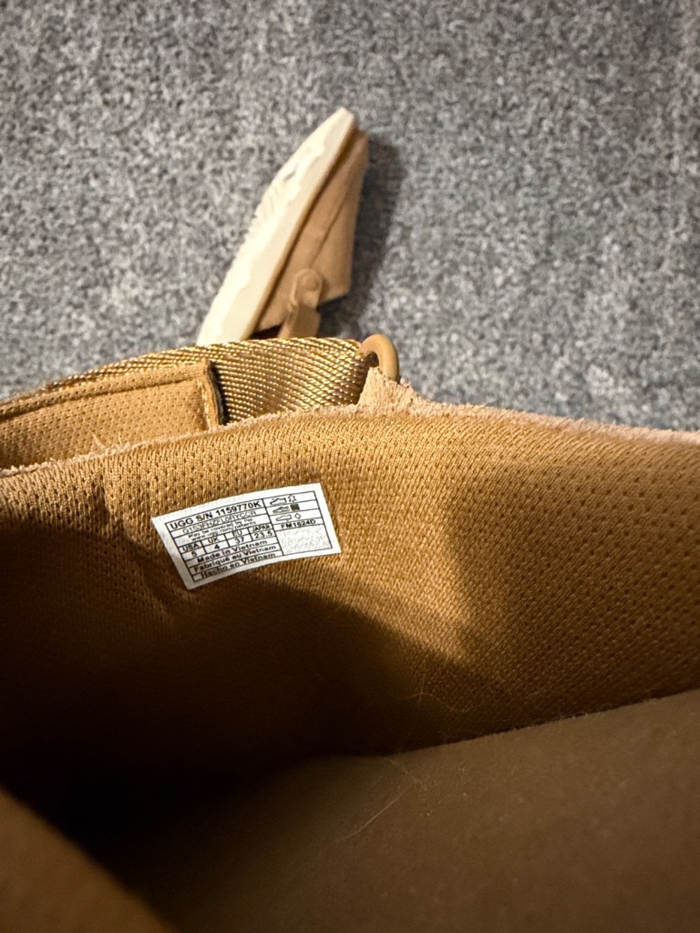 UGG Chestnut Suede Slip-On Clog with Back Strap - Picture 3 of 4